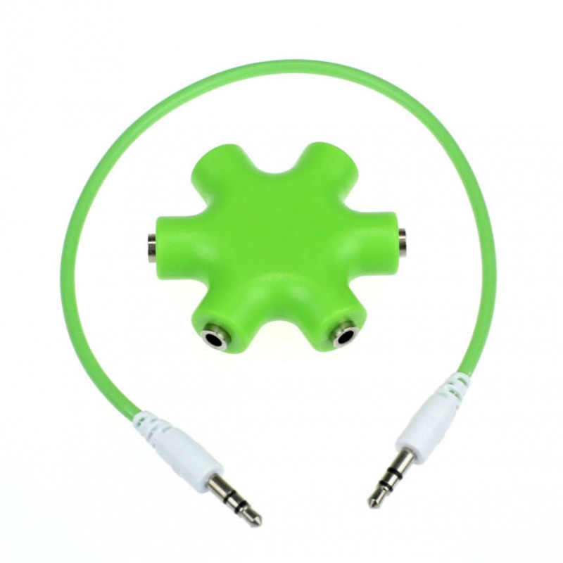 Divisor de áudio com conector de 3,5 mm - 1 a 5 Divisor de áudio com conector de 3,5 mm - 1 a 5