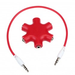 Divisor de áudio com conector de 3,5 mm - 1 a 5