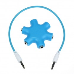 Divisor de áudio com conector de 3,5 mm - 1 a 5