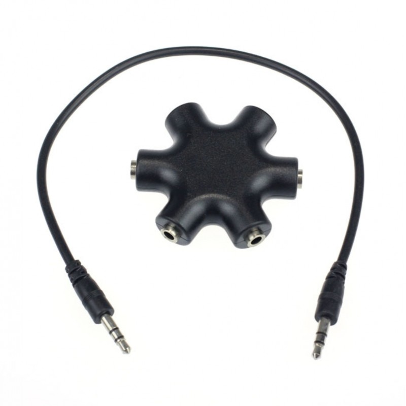 Divisor de áudio com conector de 3,5 mm - 1 a 5 Divisor de áudio com conector de 3,5 mm - 1 a 5