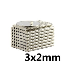 N35 - ímã de neodímio - disco forte - 3mm * 2mm - 100 peças