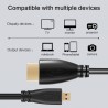 Cabo micro HDMI para HDMI - V1.4 - 1080P - ultra HD