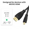 Cabo micro HDMI para HDMI - V1.4 - 1080P - ultra HD