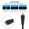 Cabo micro HDMI para HDMI - V1.4 - 1080P - ultra HD