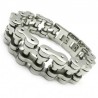 Pulseira masculina de aço inoxidável - design de corrente de motocicleta - 22mm