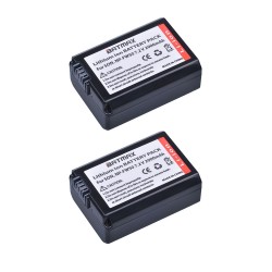 2000mAh NP-FW50 NP FW50 bateria da câmera - LCD USB carregador duplo - para Sony Alpha a6500 a6300 a6000 - 2 peças