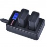 2000mAh NP-FW50 NP FW50 bateria da câmera - LCD USB carregador duplo - para Sony Alpha a6500 a6300 a6000 - 2 peças