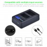 2000mAh NP-FW50 NP FW50 bateria da câmera - LCD USB carregador duplo - para Sony Alpha a6500 a6300 a6000 - 2 peças