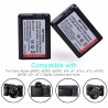 2000mAh NP-FW50 NP FW50 bateria da câmera - LCD USB carregador duplo - para Sony Alpha a6500 a6300 a6000 - 2 peças