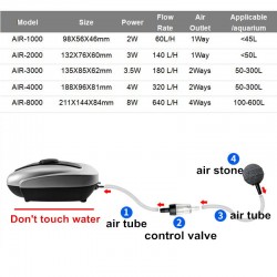 Silent aquarium air flow pump - oxygen compressorAquarium