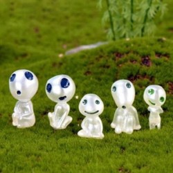 Espíritos de árvores luminosas - mini fantasmas - decoração de jardim - azul - 10 peças