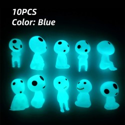 Espíritos de árvores luminosas - mini fantasmas - decoração de jardim - azul - 10 peças