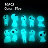Espíritos de árvores luminosas - mini fantasmas - decoração de jardim - azul - 10 peças