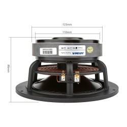 6,5 polegadas - 100 W - 4 Ohm - 8 Ohm - HiFi - alto-falante de áudio baixo - woofer - cerâmica de alumínio