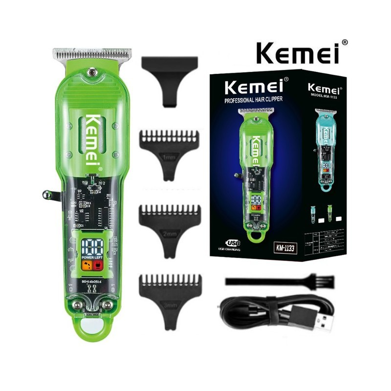 Kemei 1113 - máquina de cortar cabelo profissional - aparador - USB