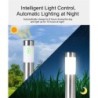 Luz solar de jardim - coluna de aço inoxidável - tubo