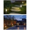 Luz solar de jardim - coluna de aço inoxidável - tubo