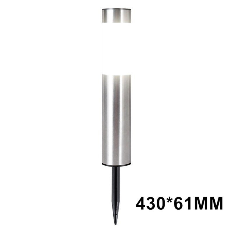 Luz solar de jardim - coluna de aço inoxidável - tubo