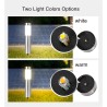 Luz solar de jardim - coluna de aço inoxidável - tubo