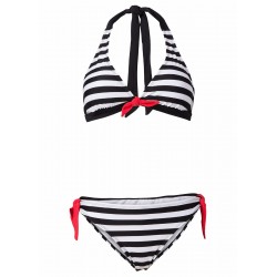 Conjunto de biquíni listrado sexy