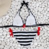 Conjunto de biquíni listrado sexy