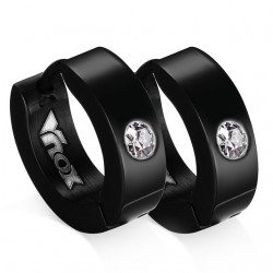 Brincos argolas pequenas - com zircônias - aço inox