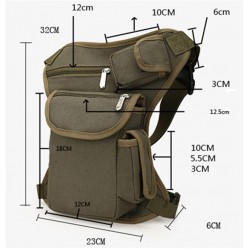 Cintura / bolsa de perna de lona - com cinto