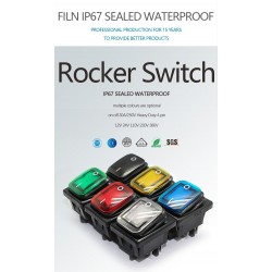 DPST de 4 pinos - T85 - alternância de carro / barco - interruptor basculante com LED - à prova d'água