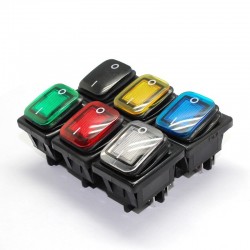 DPST de 4 pinos - T85 - alternância de carro / barco - interruptor basculante com LED - à prova d'água
