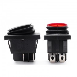 DPST de 4 pinos - T85 - alternância de carro / barco - interruptor basculante com LED - à prova d'água