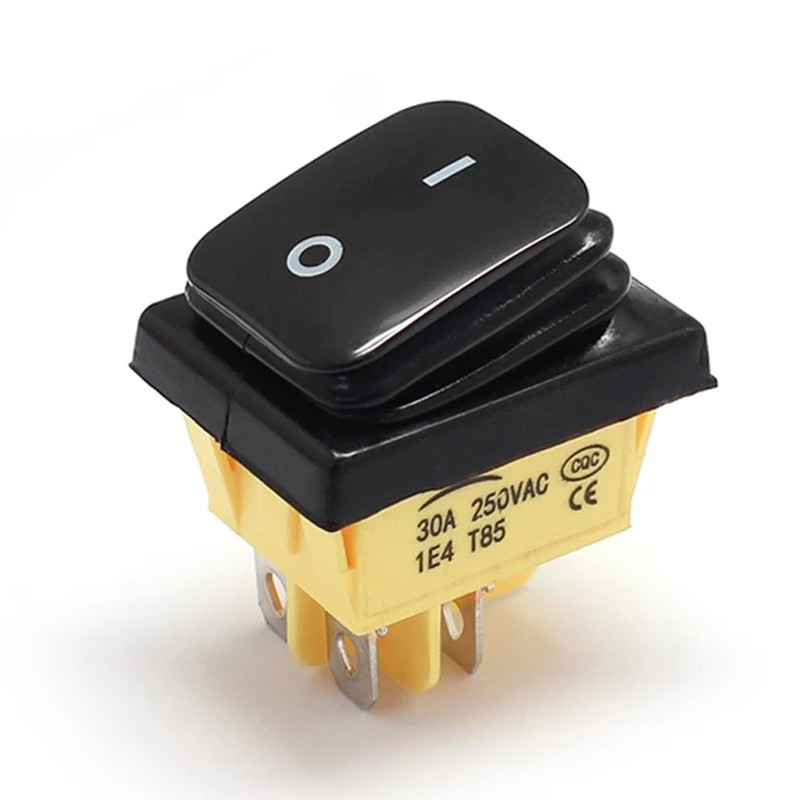 DPST de 4 pinos - T85 - alternância de carro / barco - interruptor basculante com LED - à prova d'água