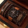Relógio de luxo Quartzo - com pulseiras de couro - conjunto