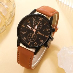 Relógio de luxo Quartzo - com pulseiras de couro - conjunto
