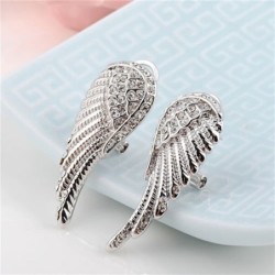 Brincos estilo vintage - asas de anjo de cristal