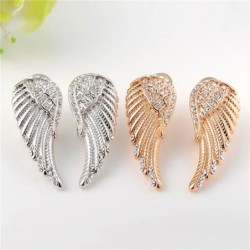 Brincos estilo vintage - asas de anjo de cristal