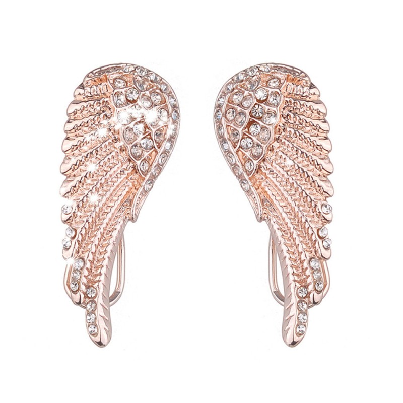 Brincos estilo vintage - asas de anjo de cristal