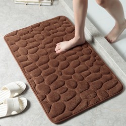 Tapete de banheiro macio - antiderrapante - design em relevo