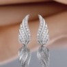 brincos de asas de anjo de cristal