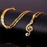 Pingente nota musical / cristais - com colar