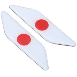Adesivo de carro de metal - bandeira do Japão - 2 peças