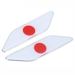 Adesivo de carro de metal - bandeira do Japão - 2 peças