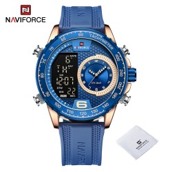 NAVIFORCE - relógio esportivo militar - Quartzo - LCD - luminoso - à prova d'água