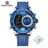 NAVIFORCE - relógio esportivo militar - Quartzo - LCD - luminoso - à prova d'água