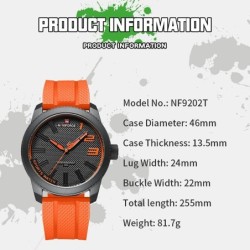 NAVIFORCE - sports Quartz watch - waterproof - silicone strap - waterproofWatches
