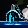 "Pai você é meu herói" - chaveiro cristal - LED