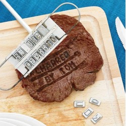 Churrasco - ferro de marcar o nome da carne com letras mutáveis