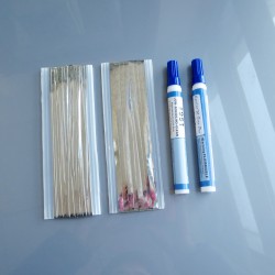 20 meters tabbing tab wire - 2 meters PV ribbon bus wire - 951 soldering rosin flux penSolar