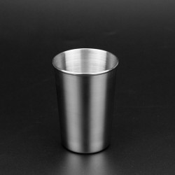Copos de acampamento em aço inoxidável - com saco de armazenamento - 180 ml - 4 peças -