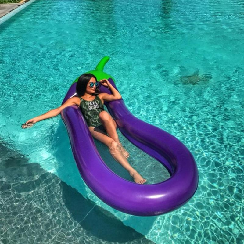 Berinjela inflável - flutuador de piscina