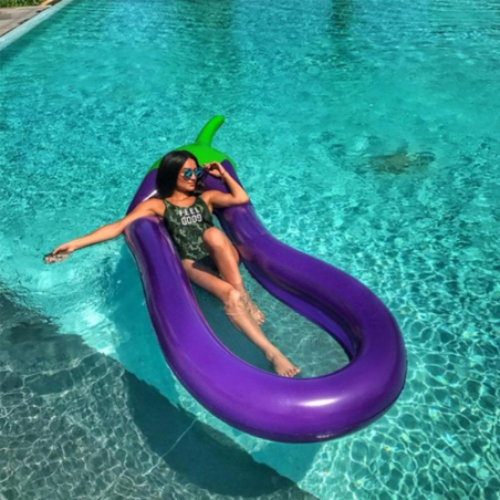 Berinjela inflável - flutuador de piscina